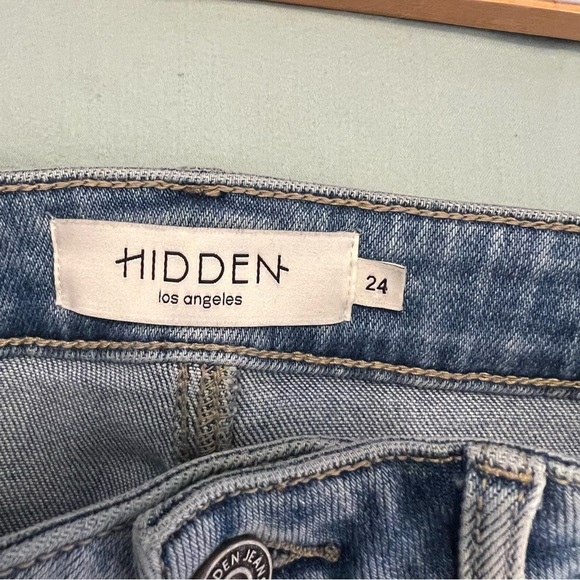 Hidden Los Angeles Flare Jeans Light Wash High Rise 24 - Picture 11 of 12